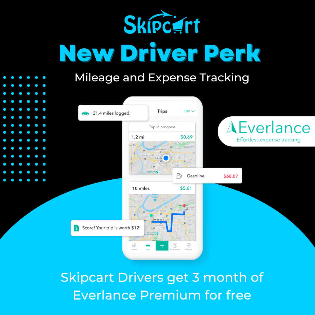 new-skipcart-driver-perk-everlance-mileage-and-expense-tracker
